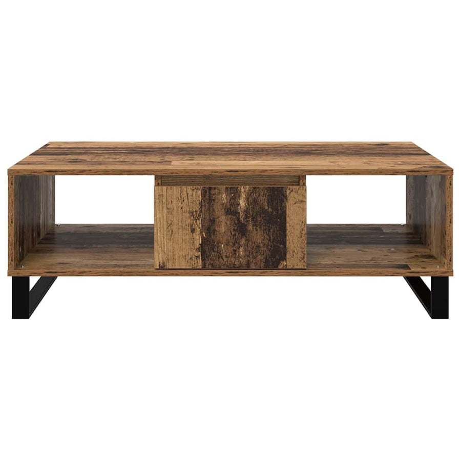 Salontafel Oud hout 104 x 60 x 35 cm Bewerkt hout