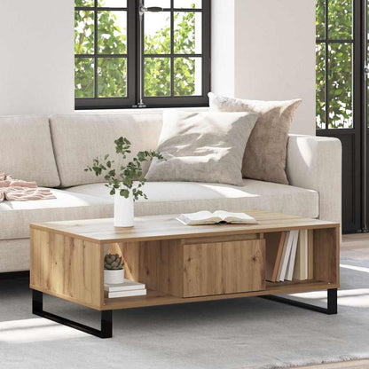Salontafel artisanaal eikenkleurig 104 x 60 x 35 cm