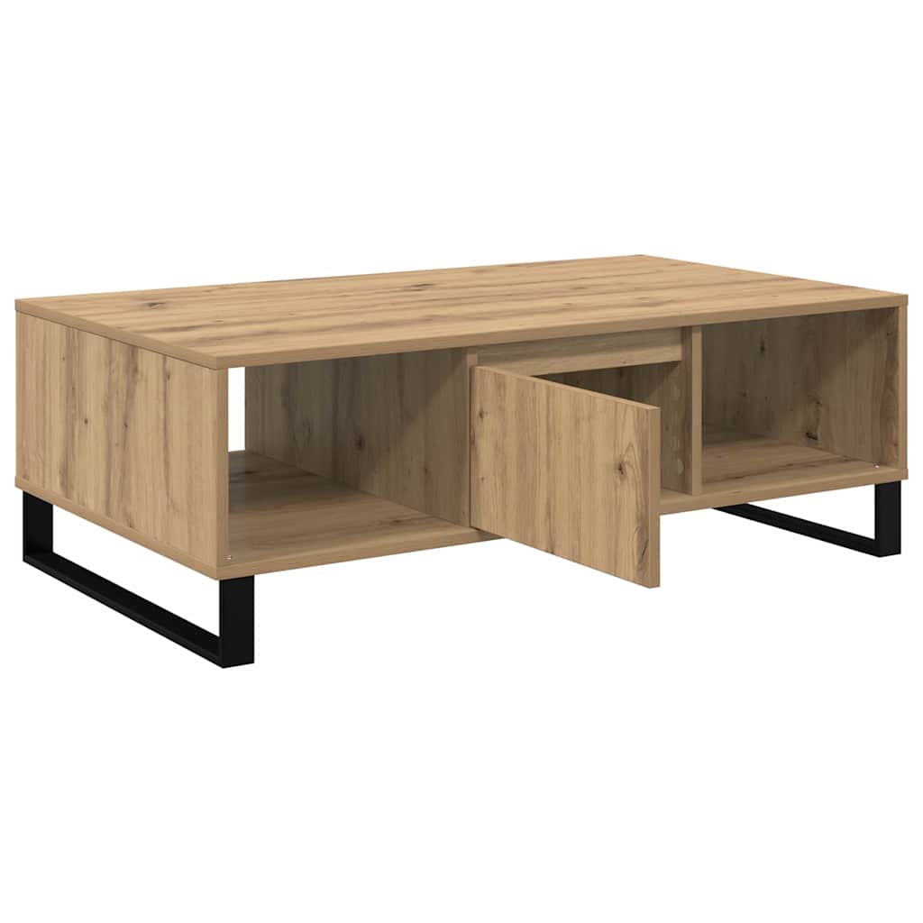 Salontafel artisanaal eikenkleurig 104 x 60 x 35 cm