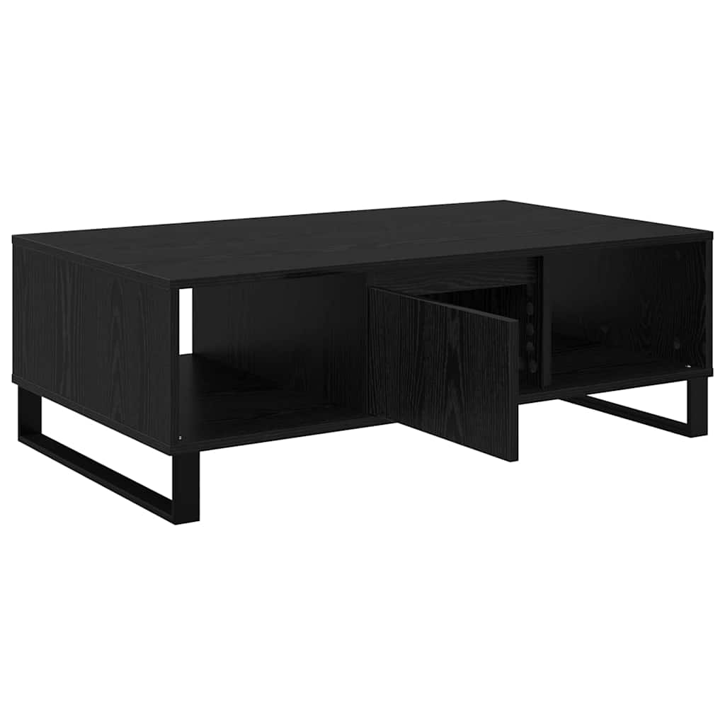 Salontafel Zwart eiken 104 x 60 x 35 cm Bewerkt hout