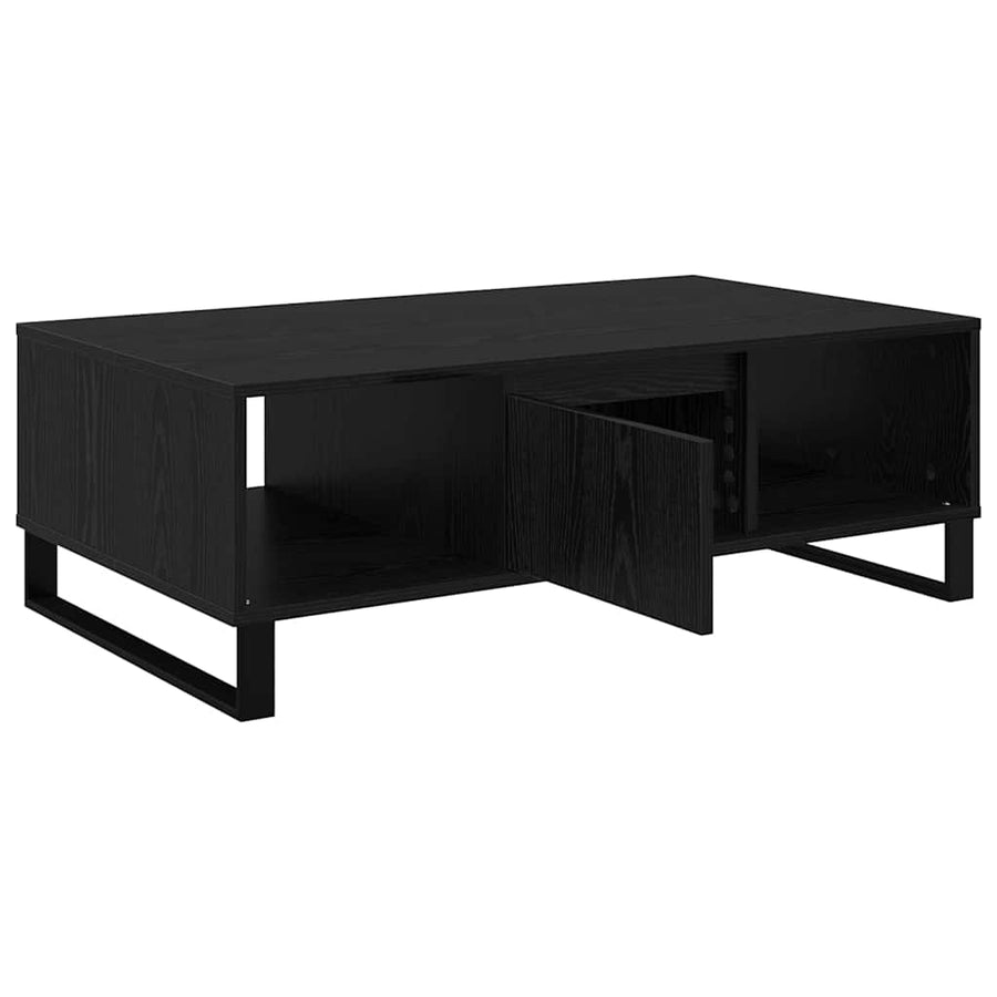 Salontafel Zwart eiken 104 x 60 x 35 cm Bewerkt hout