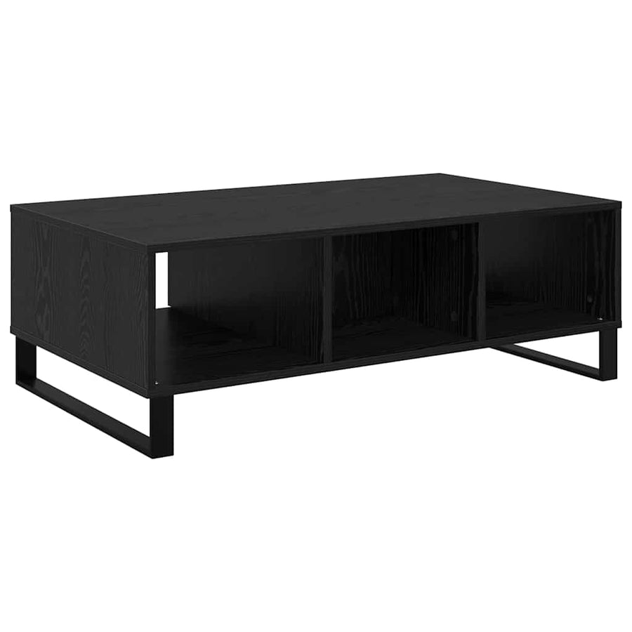 Salontafel Zwart eiken 104 x 60 x 35 cm Bewerkt hout