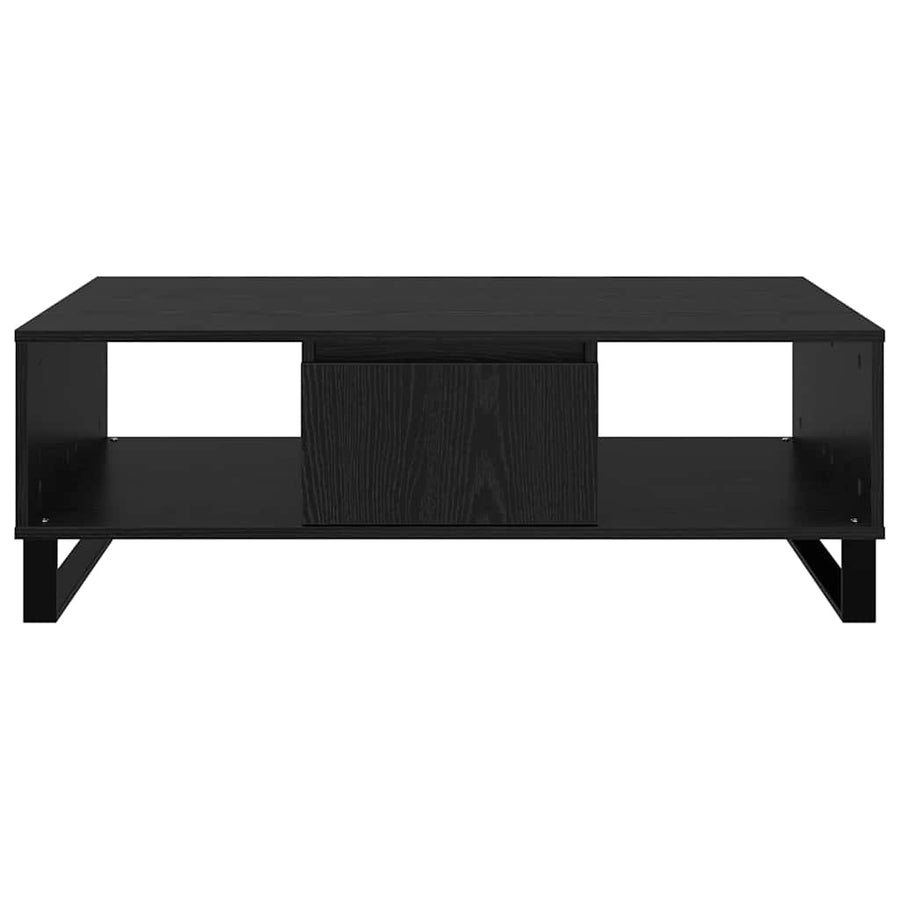 Salontafel Zwart eiken 104 x 60 x 35 cm Bewerkt hout