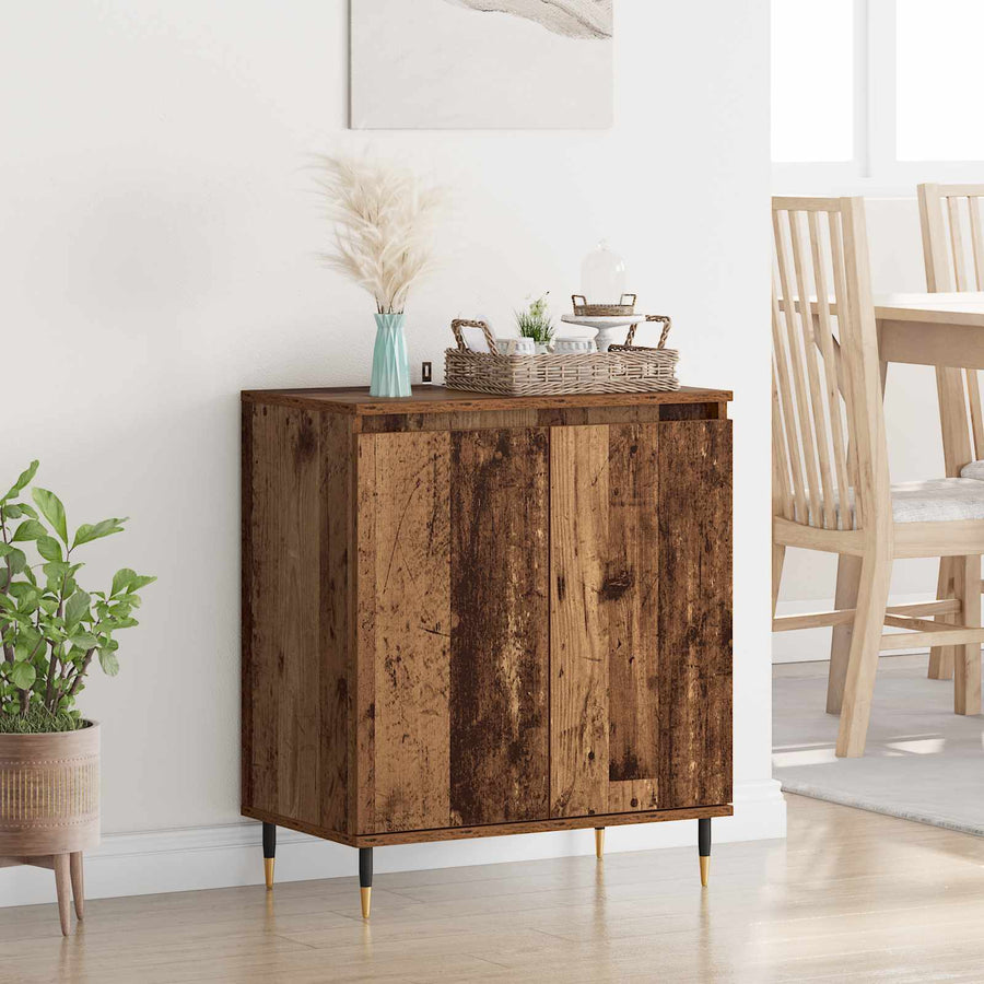 Dressoir Oud Hout 60 x 35 x 70 cm Bewerkt hout