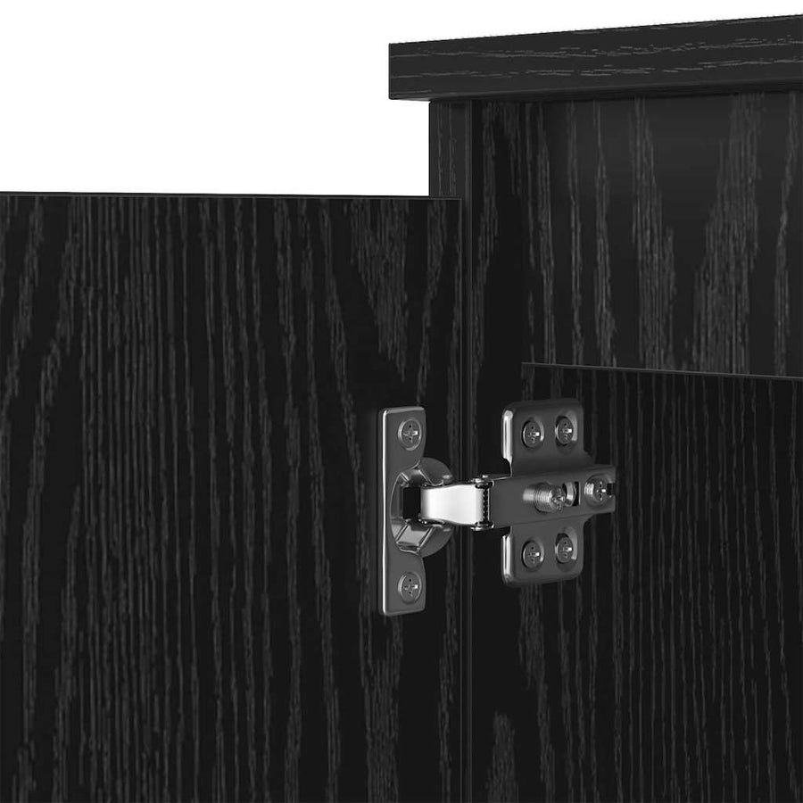 Dressoir Zwart Eiken 60 x 35 x 70 cm Bewerkt hout