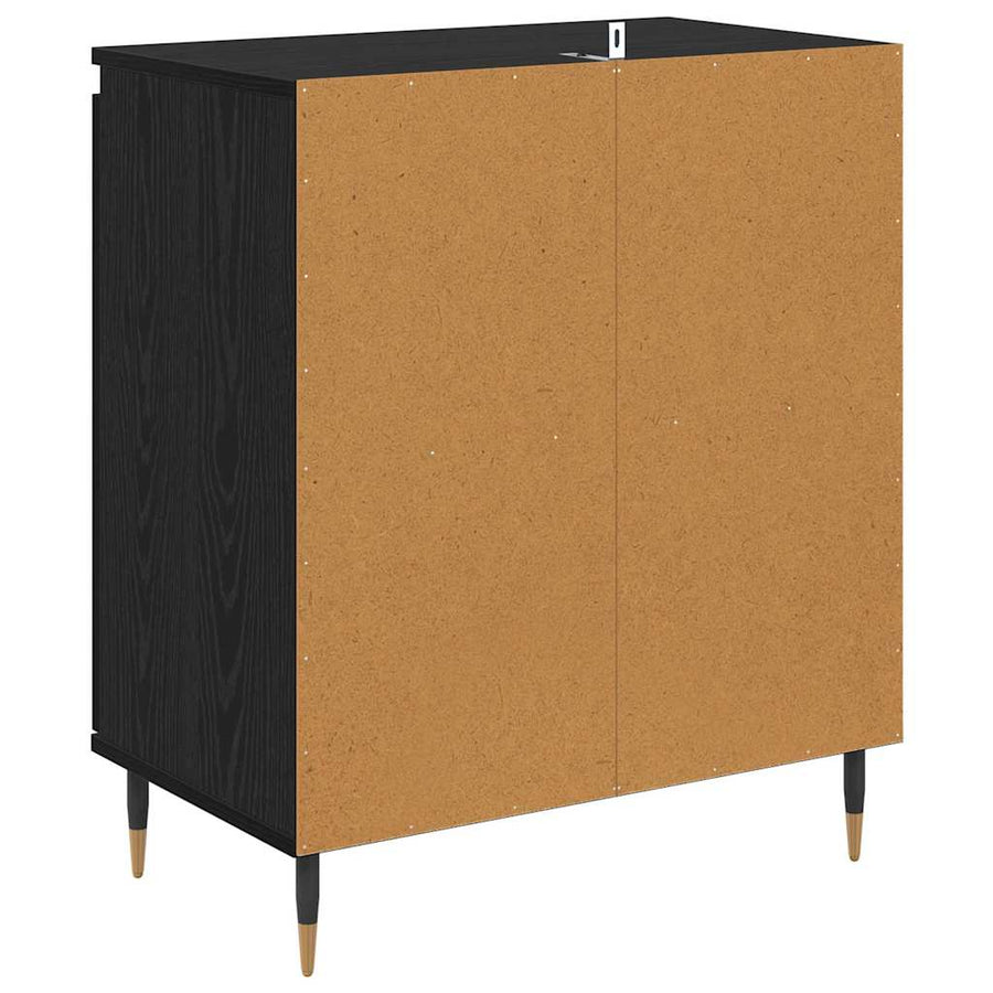 Dressoir Zwart Eiken 60 x 35 x 70 cm Bewerkt hout