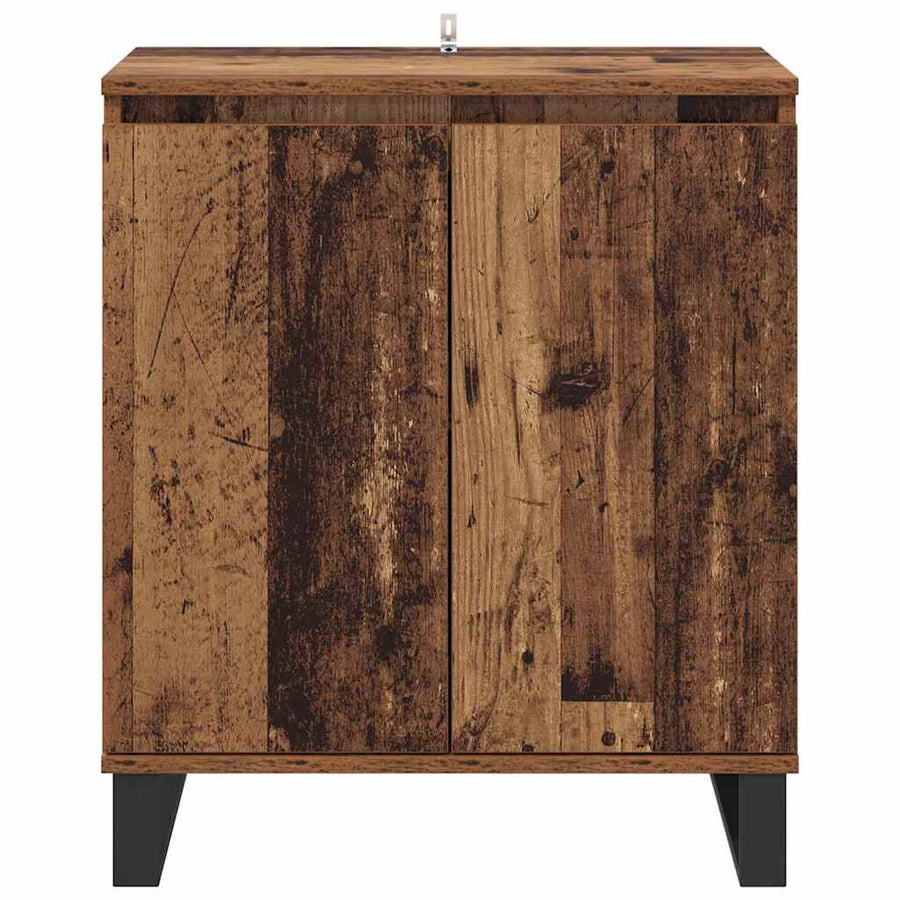 Dressoir Oud Hout 60 x 35 x 70 cm Bewerkt hout