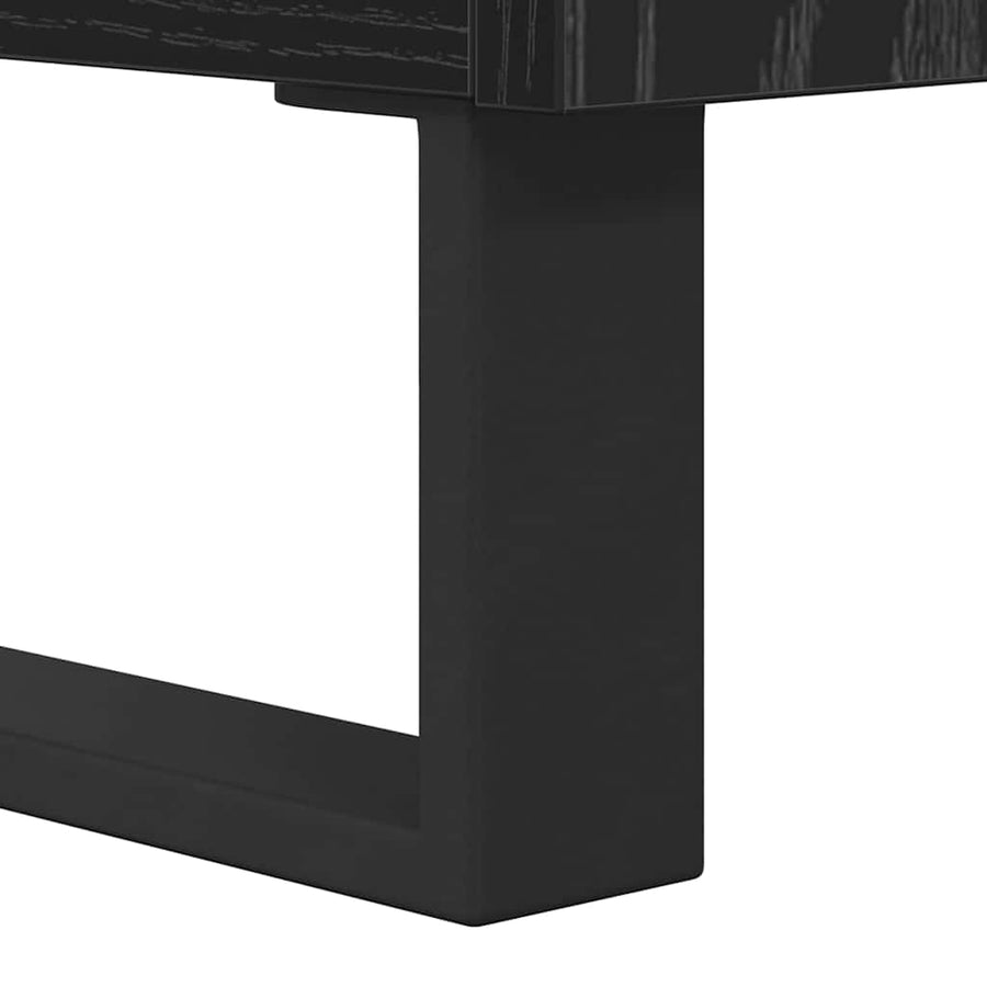Dressoir Zwart Eiken 60 x 35 x 70 cm Bewerkt hout