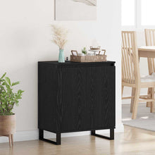 Dressoir Zwart Eiken 60 x 35 x 70 cm Bewerkt hout