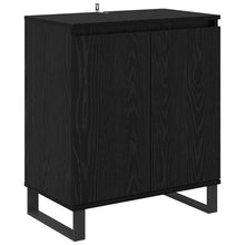 Dressoir Zwart Eiken 60 x 35 x 70 cm Bewerkt hout