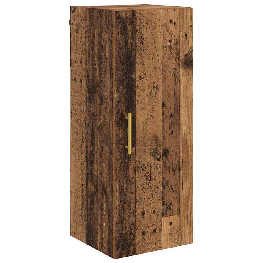 Wandkast Oud Hout 34,5 x 34 x 90 cm Bewerkt hout