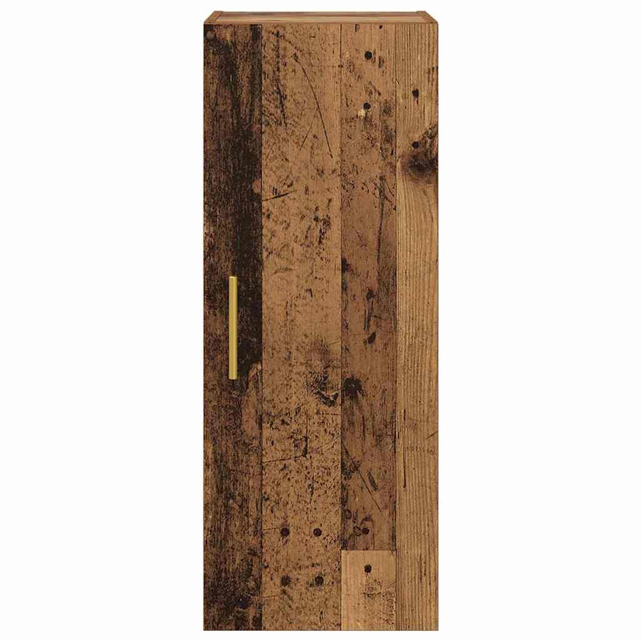 Wandkast Oud Hout 34,5 x 34 x 90 cm Bewerkt hout