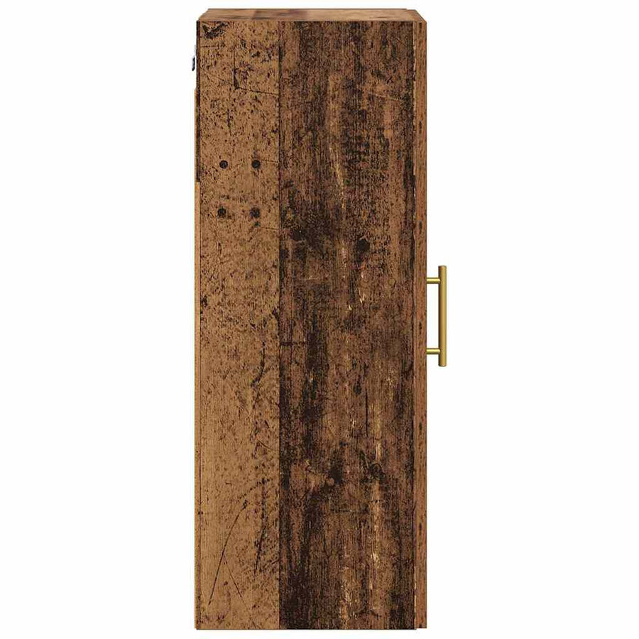 Wandkast Oud Hout 34,5 x 34 x 90 cm Bewerkt hout