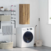 Wandkast 34,5x34x90 cm bewerkt hout artisan eiken