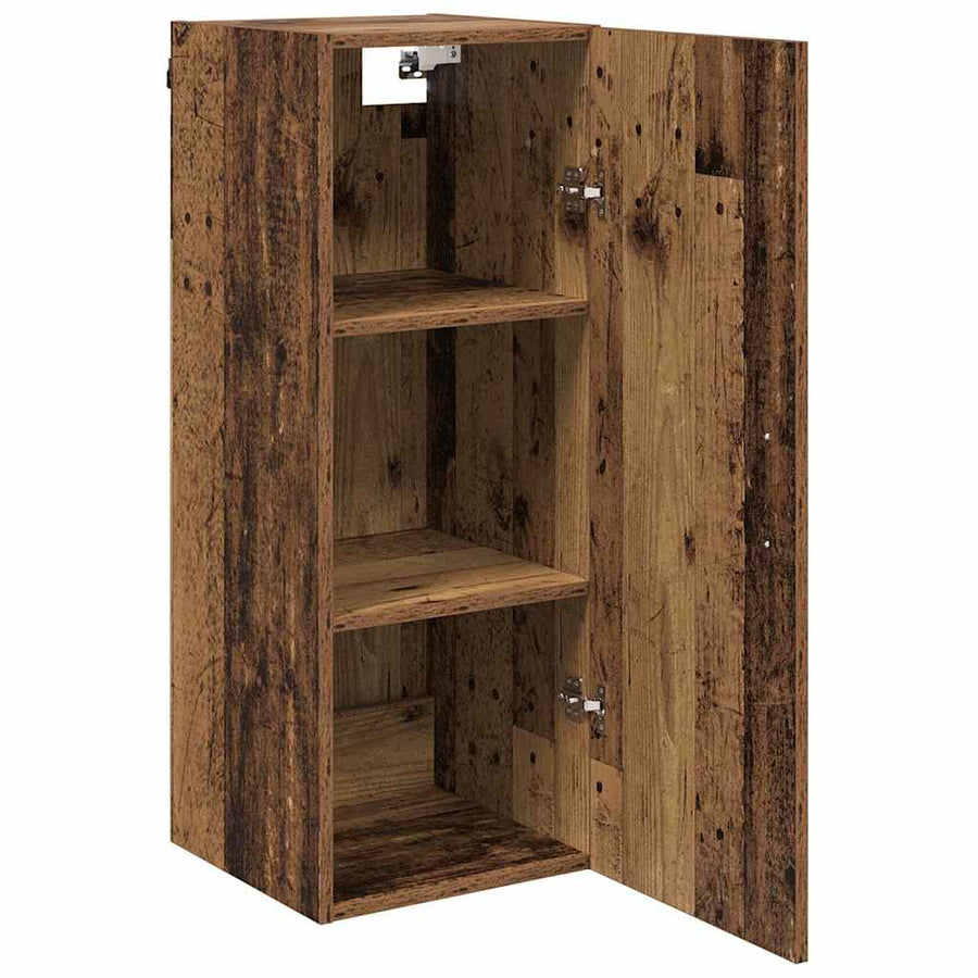Wandkast Oud Hout 34,5 x 34 x 90 cm Bewerkt hout