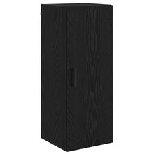 Wandkast Zwart Eiken 34,5 x 34 x 90 cm Bewerkt hout