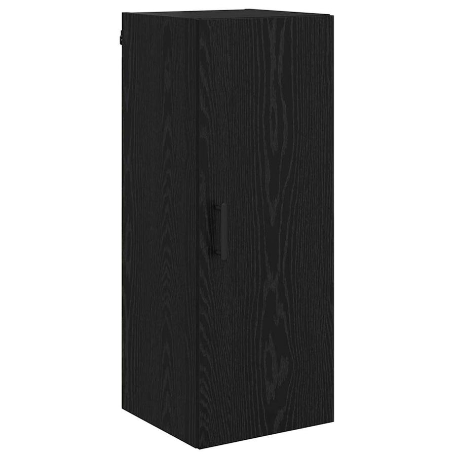 Wandkast Zwart Eiken 34,5 x 34 x 90 cm Bewerkt hout