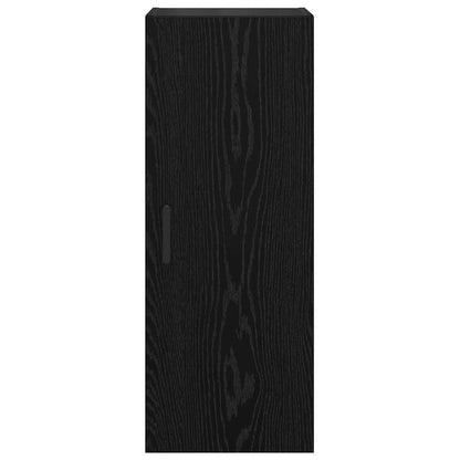 Wandkast Zwart Eiken 34,5 x 34 x 90 cm Bewerkt hout