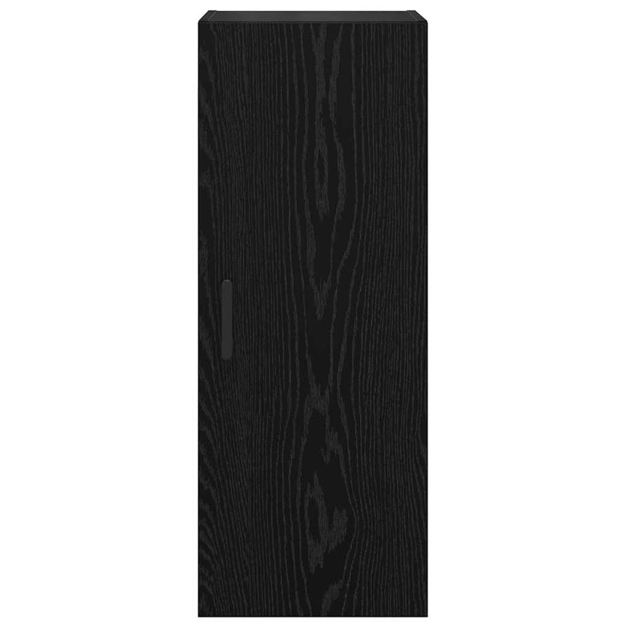 Wandkast Zwart Eiken 34,5 x 34 x 90 cm Bewerkt hout