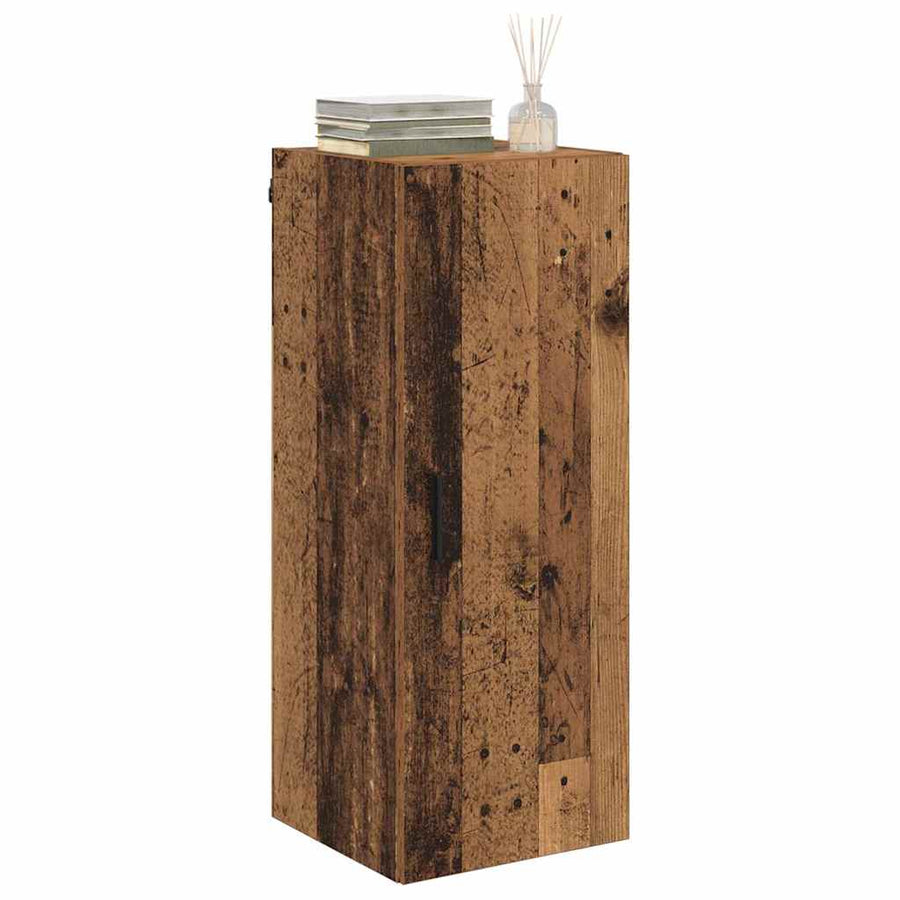 Wandkast Oud Hout 34,5 x 34 x 90 cm Bewerkt hout