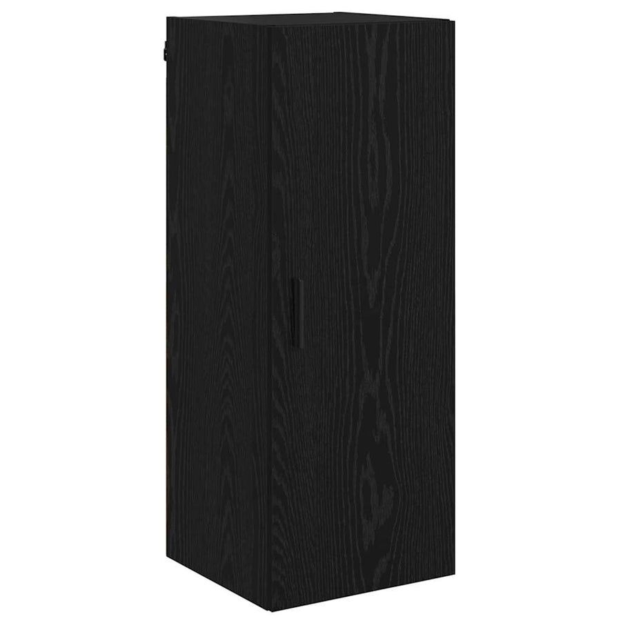 Wandkast Zwart Eiken 34,5 x 34 x 90 cm Bewerkt hout