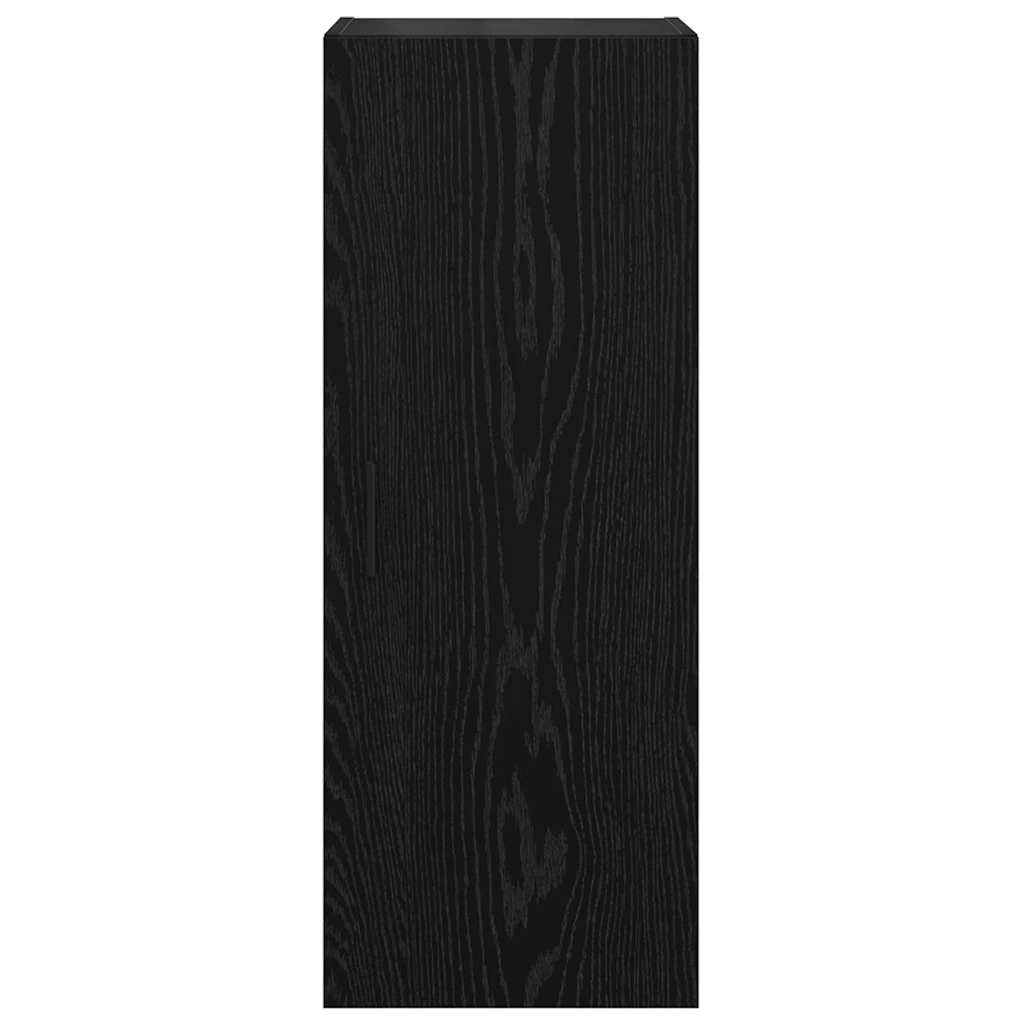 Wandkast Zwart Eiken 34,5 x 34 x 90 cm Bewerkt hout