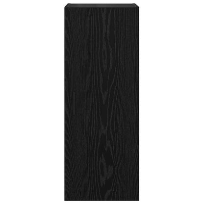 Wandkast Zwart Eiken 34,5 x 34 x 90 cm Bewerkt hout