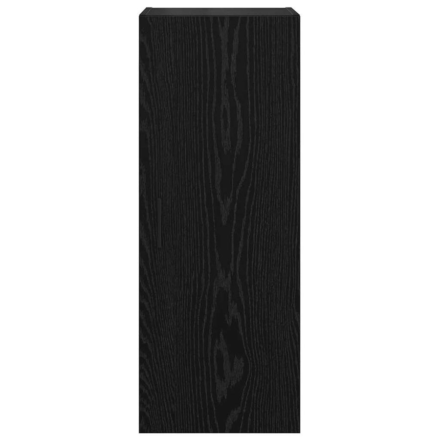 Wandkast Zwart Eiken 34,5 x 34 x 90 cm Bewerkt hout