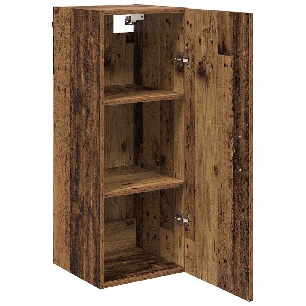 Wandkast Oud Hout 34,5 x 34 x 90 cm Bewerkt hout