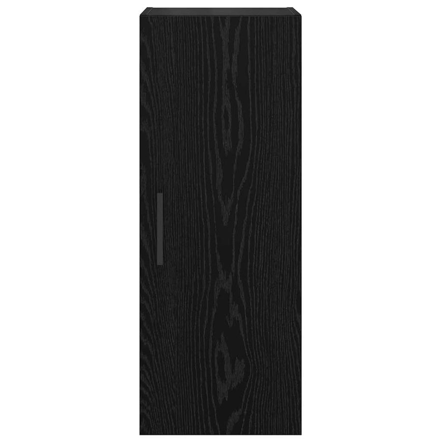 Wandkast Zwart Eiken 34,5 x 34 x 90 cm Bewerkt hout