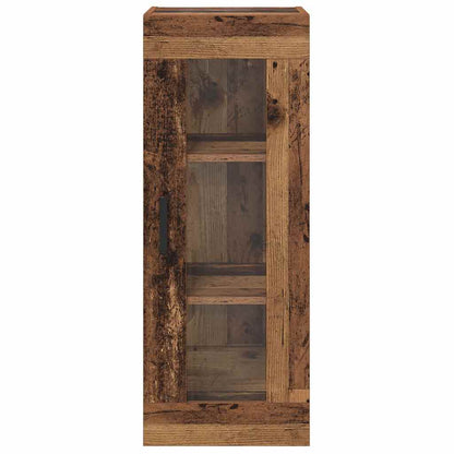 Wandkast Oud Hout 34,5 x 34 x 90 cm Geengineerd Hout en Glas
