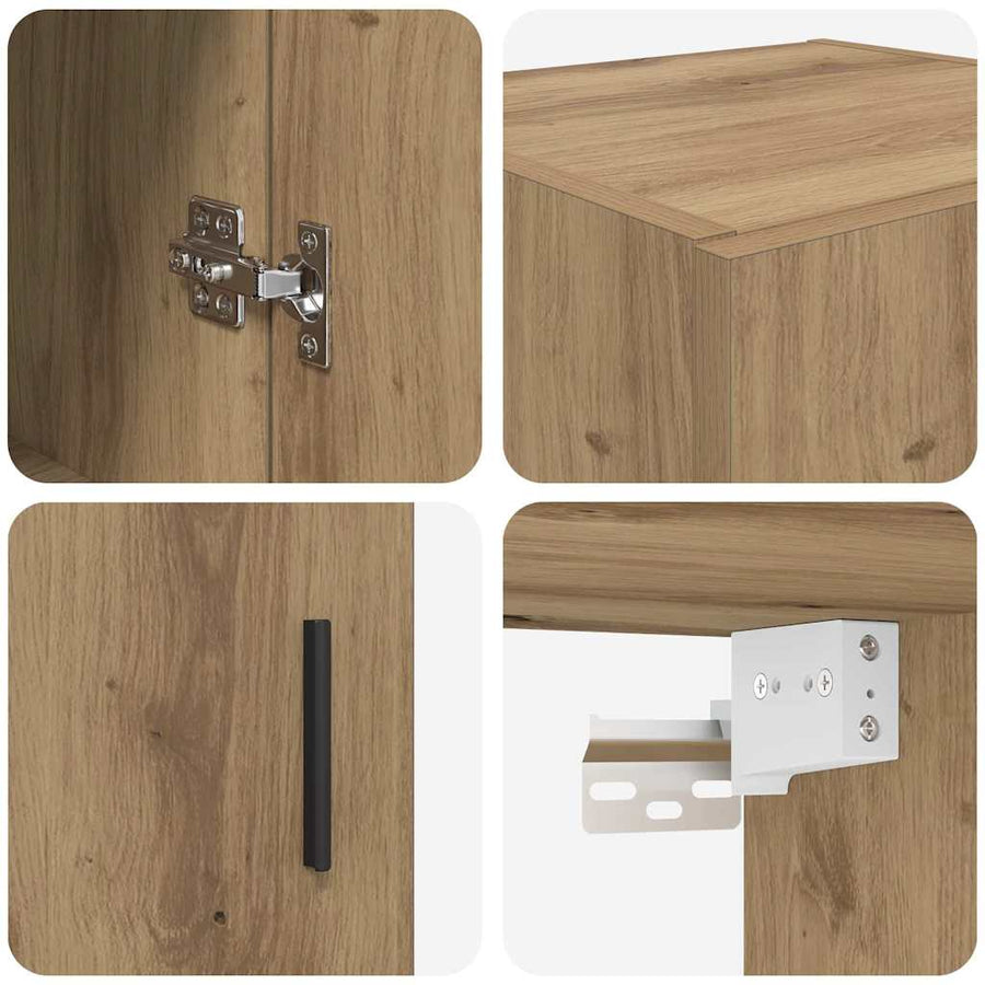 Wandkast Artisan Eiken 34,5 x 34 x 90 cm