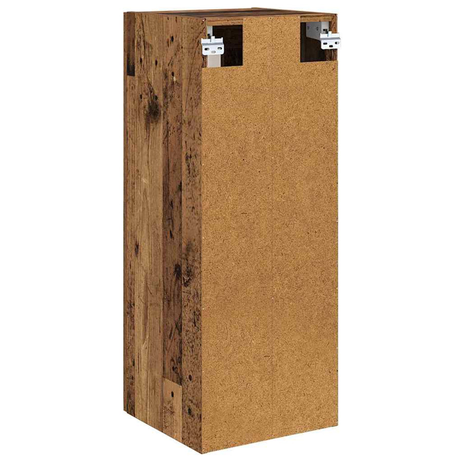 Wandkast Oud Hout 34,5 x 34 x 90 cm Geengineerd Hout en Glas