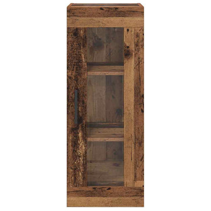 Wandkast Oud Hout 34,5 x 34 x 90 cm Geengineerd Hout en Glas