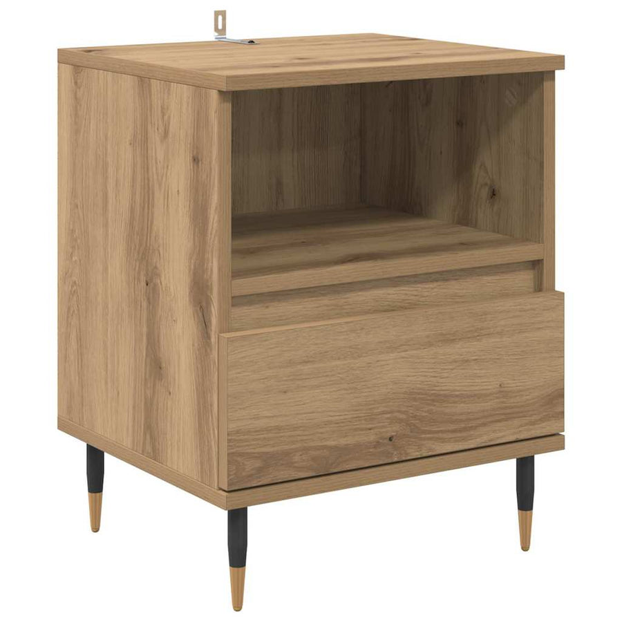 Nachtkastje 2 pcs Artisan Eiken 40 x 35 x 50 cm Bewerkt hout