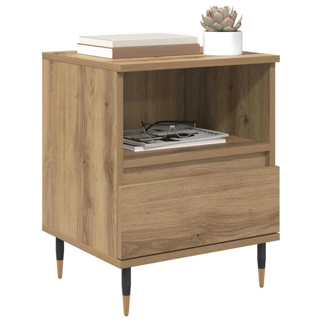 Nachtkastje 2 pcs Artisan Eiken 40 x 35 x 50 cm Bewerkt hout