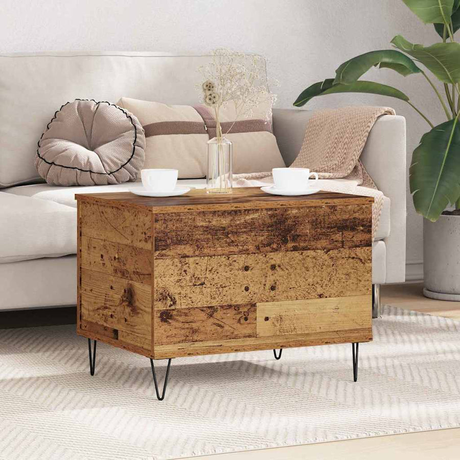 Salontafel Oud Hout 60 x 44,5 x 45 cm Bewerkt hout