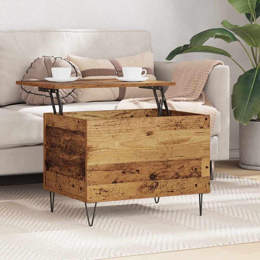 Salontafel Oud Hout 60 x 44,5 x 45 cm Bewerkt hout