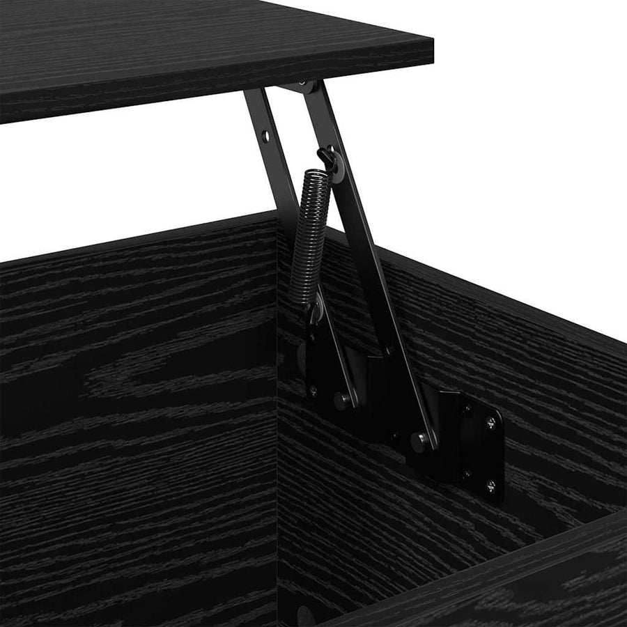 Salontafel Zwart Eiken 60 x 44,5 x 45 cm Bewerkt hout