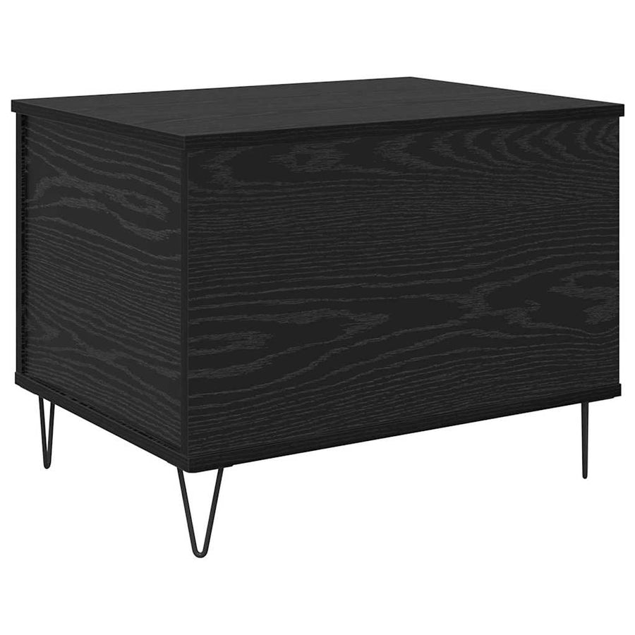 Salontafel Zwart Eiken 60 x 44,5 x 45 cm Bewerkt hout