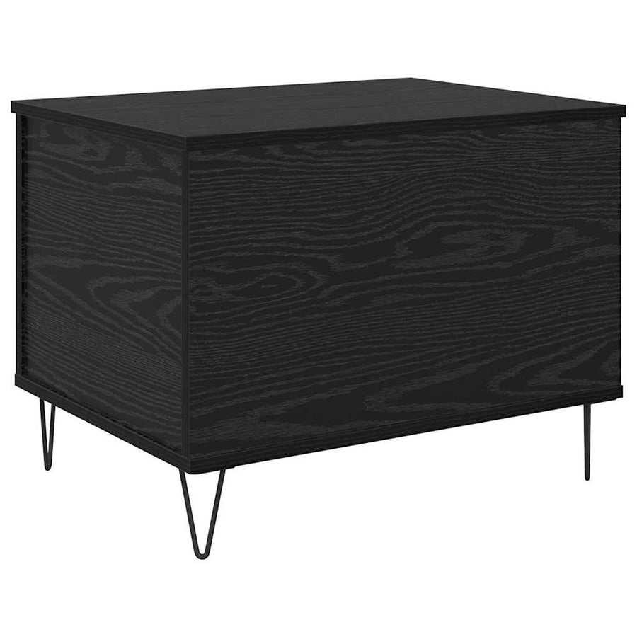 Salontafel Zwart Eiken 60 x 44,5 x 45 cm Bewerkt hout
