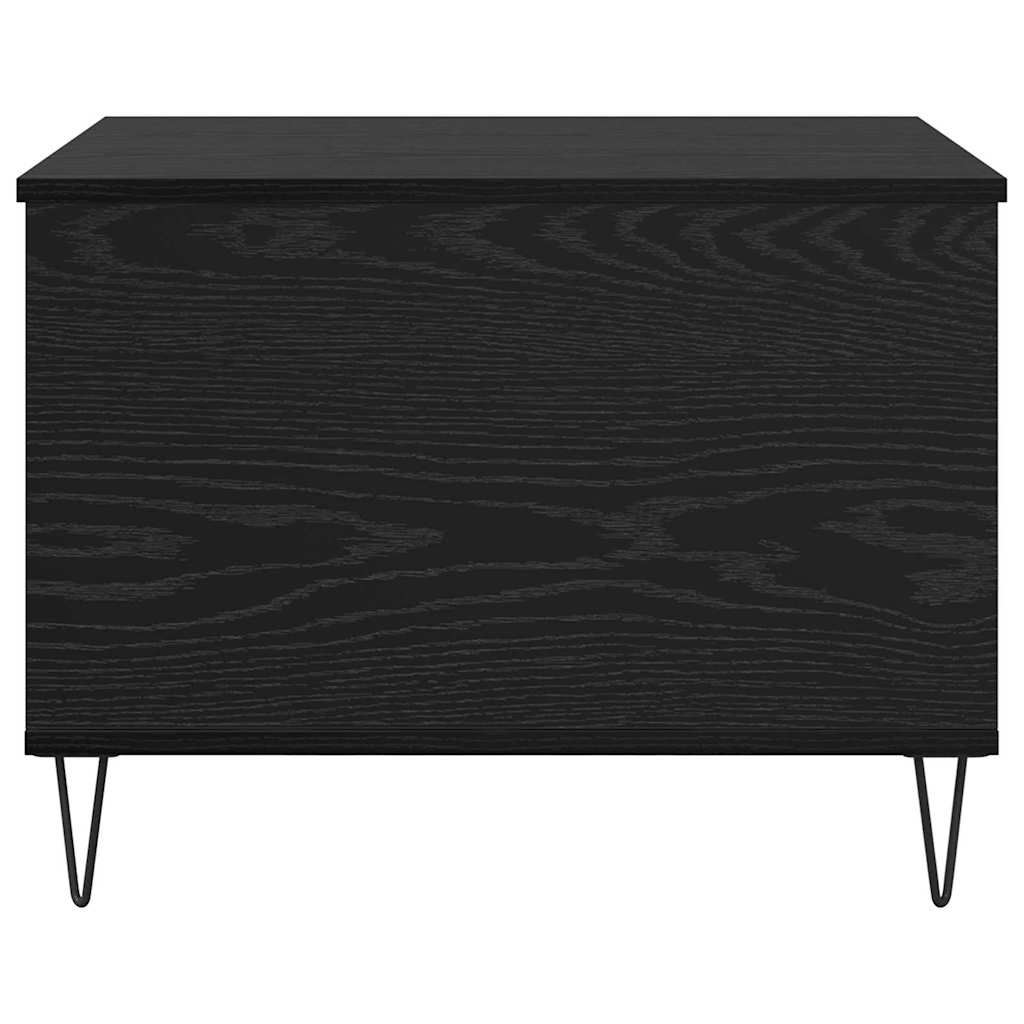 Salontafel Zwart Eiken 60 x 44,5 x 45 cm Bewerkt hout