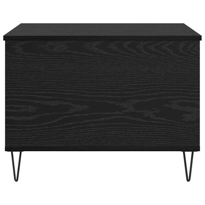 Salontafel Zwart Eiken 60 x 44,5 x 45 cm Bewerkt hout
