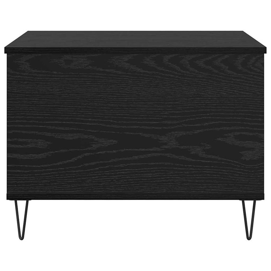 Salontafel Zwart Eiken 60 x 44,5 x 45 cm Bewerkt hout