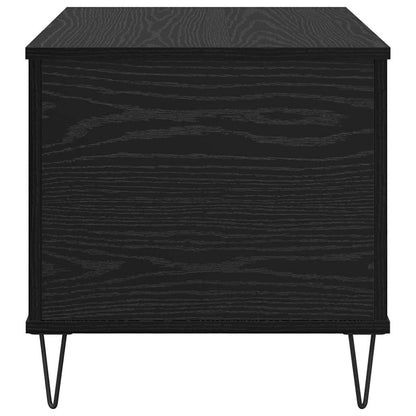 Salontafel Zwart Eiken 60 x 44,5 x 45 cm Bewerkt hout