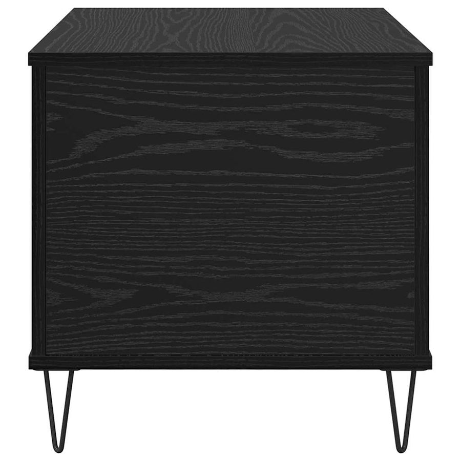 Salontafel Zwart Eiken 60 x 44,5 x 45 cm Bewerkt hout