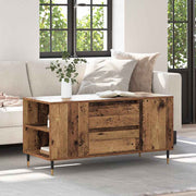 Salontafel 102x44.5x50 cm oud hout lade