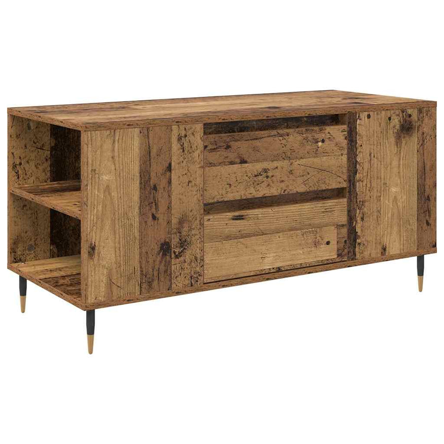 Salontafel with Drawer Oud hout 102 x 44.5 x 50 cm Bewerkt hout