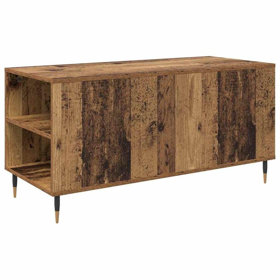Salontafel with Drawer Oud hout 102 x 44.5 x 50 cm Bewerkt hout