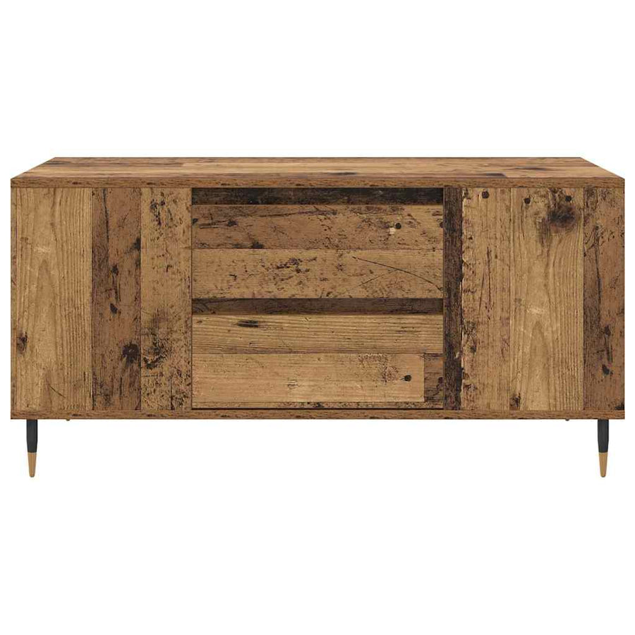 Salontafel with Drawer Oud hout 102 x 44.5 x 50 cm Bewerkt hout